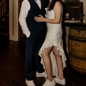 BHLDN White Asymmetrical Dress